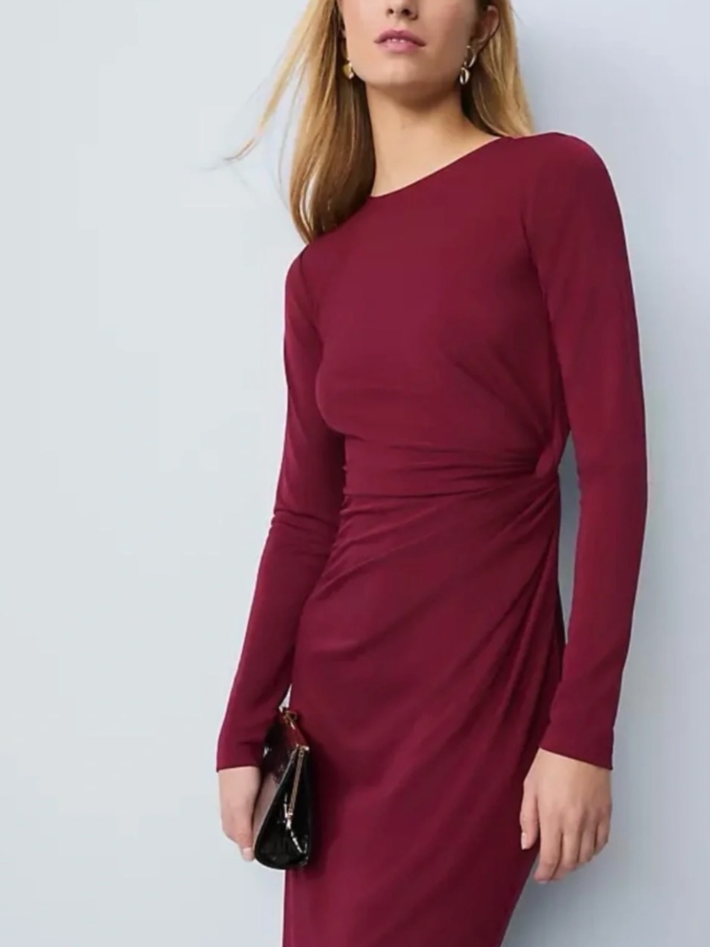 Ann TaylorCrew Neck Twist Front Sheath Dress Size 6